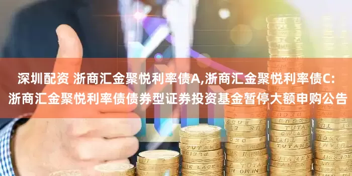 深圳配资 浙商汇金聚悦利率债A,浙商汇金聚悦利率债C: 浙商汇金聚悦利率债债券型证券投资基金暂停大额申购公告